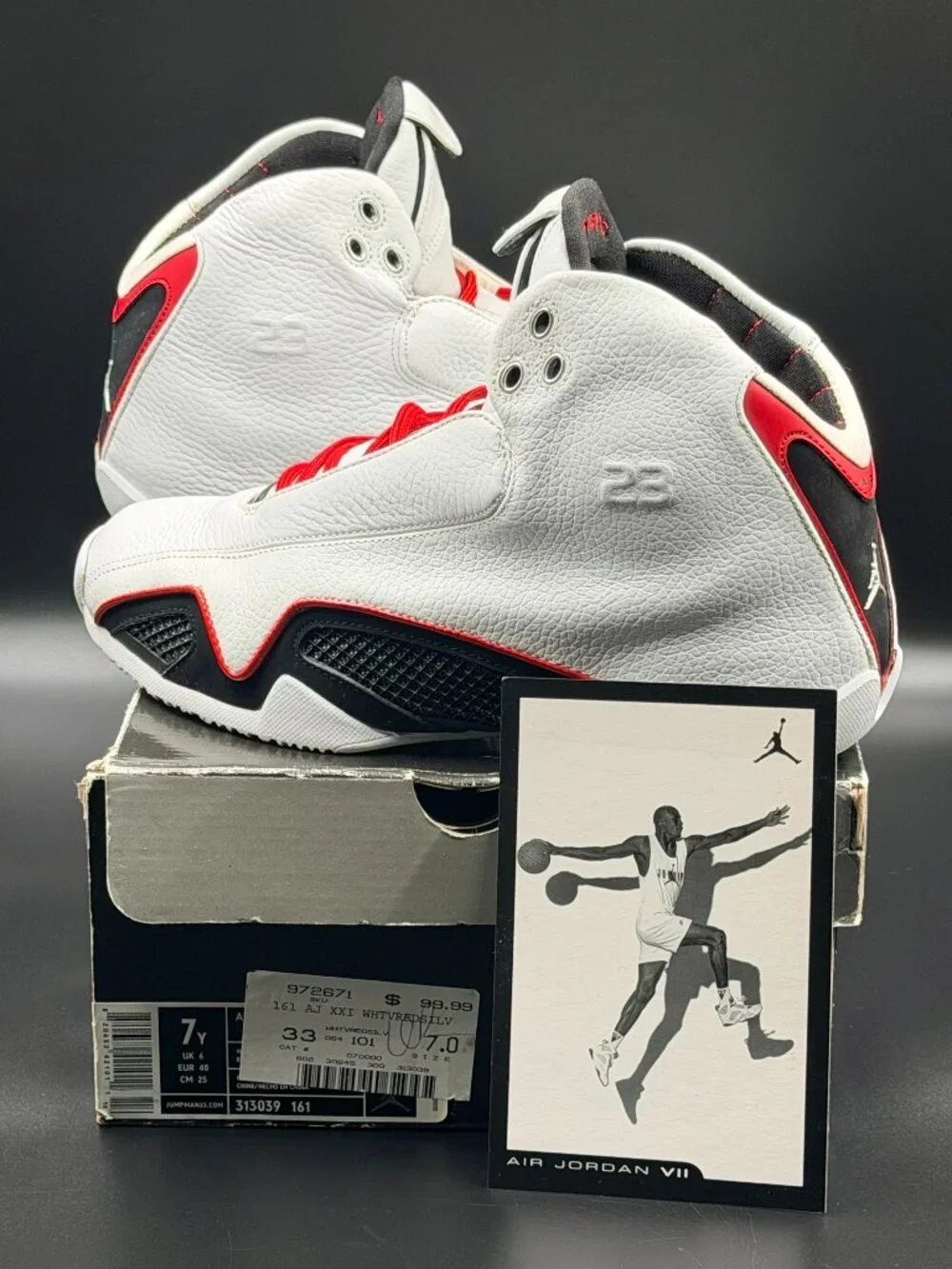 Air Jordan 21 OG GS 'White Varsity Red'